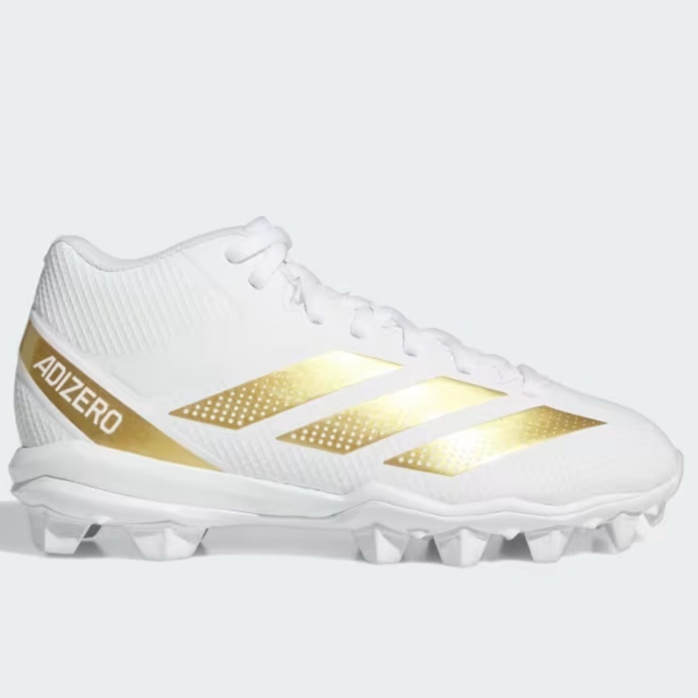 Men’s Adidas Adizero Impact 2 Football Cleats Gold /White Size 11